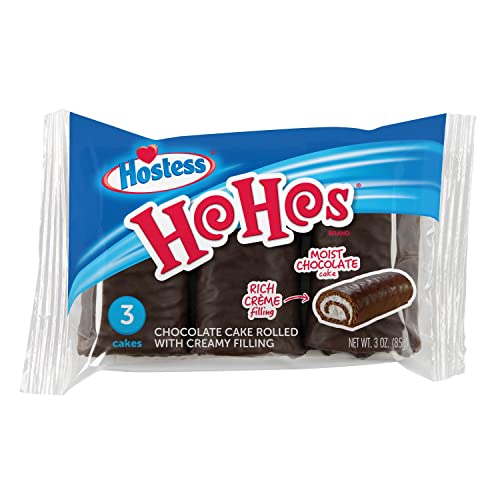 Hostess Ho Hos Chocolate Cake Rolled With Creamy Filling, 3 Count