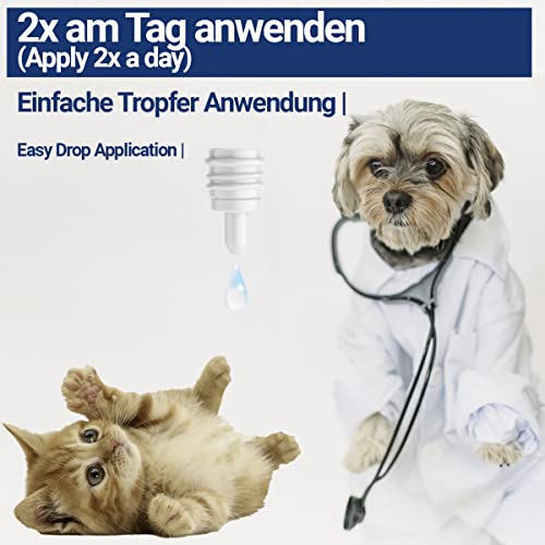 BMUT 1x 30ml Augentropfen für Hunde & Katzen mit kolloidalem Silber – 25 ppm – Augenpflege – Juckreiz, Reizung, Tränenflecken