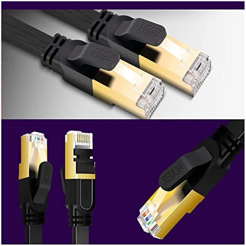 Elfcam® - 10m Câble Ethernet Slim Cat 6, Câble Réseau LAN WAN Cat6