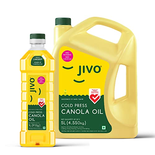 JIVO Canola Cold Press Oil,Healthiest Cooking Oil 5 LTR &Jivo Canola Oil,1 Litre Cold Press Healthy Cooking Oil (B0BGPKL94W) Amazon Price History, Amazon Price Tracker