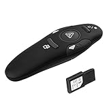 Wireless USB Presenter mit Laserpointer, Famtasme 2,4 GHz Powerpoint Präsentations Fernbedienung Schnurlos für PPT / Keynote / Prezi / OpenOffice / Windows / Mac OS / Android / Linux