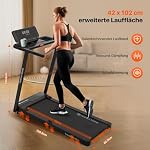 Mobvoi Home Laufband Ultra mit 6% Steigung 3-in-1 Gehpad für das Home Office 2,5 PS Laufband zum Gehen und Laufen Halterung für Tasse Telefon Laptop Große Lauffläche LED-Display 120kg 12km/h – Bild 5