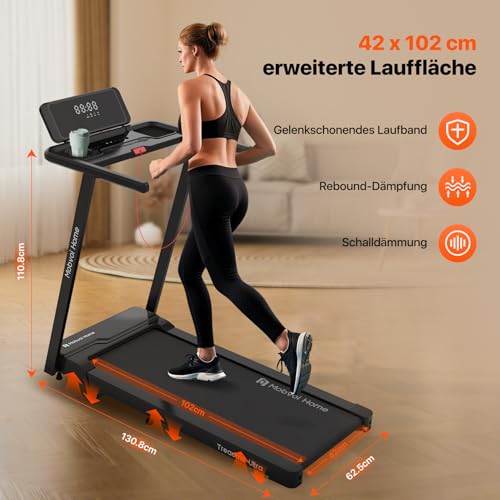 Mobvoi Home Laufband Ultra mit 6% Steigung 3-in-1 Gehpad für das Home Office 2,5 PS Laufband zum Gehen und Laufen Halterung für Tasse Telefon Laptop Große Lauffläche LED-Display 120kg 12km/h – Bild 6