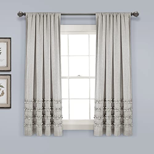 Lush Decor Vintage Stripe Yarn Dyed Cotton Blend Window Curtain