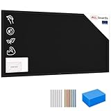 ALLboards Kreidetafel mit schwarzem lackiertem Holzrahmen 200x100cm, Schwarz, Schreibtafel, Kreide, Kreidetafel wand, Tafel gastronomie, Wandtafel für Gastronomie