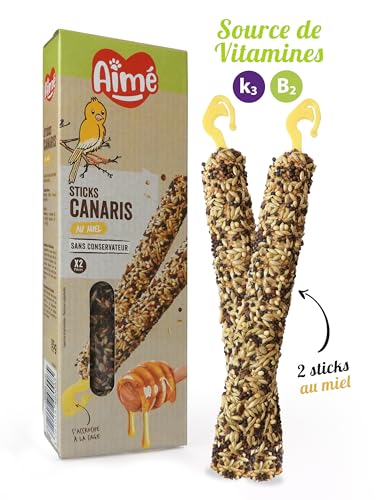 Aime Baguettes au Miel pour Canaris/Friandises pour Oiseaux/2 Baguettes Croustillantes – Image 4