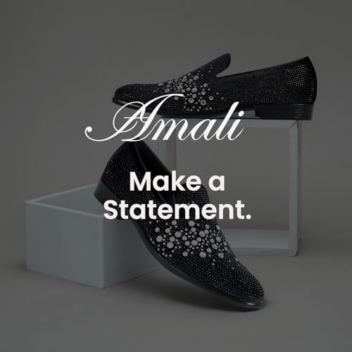 Image of Amali Men's Embellished Velvet Tuxedo Loafers, Smoking Slippers