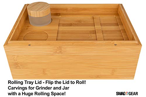 Magnetic Stash Box with Rolling Tray - Wooden Stash Box Combo - Rolling Tray Stash Box - Large Stash Box - Stash Boxes - Thumbnail 6