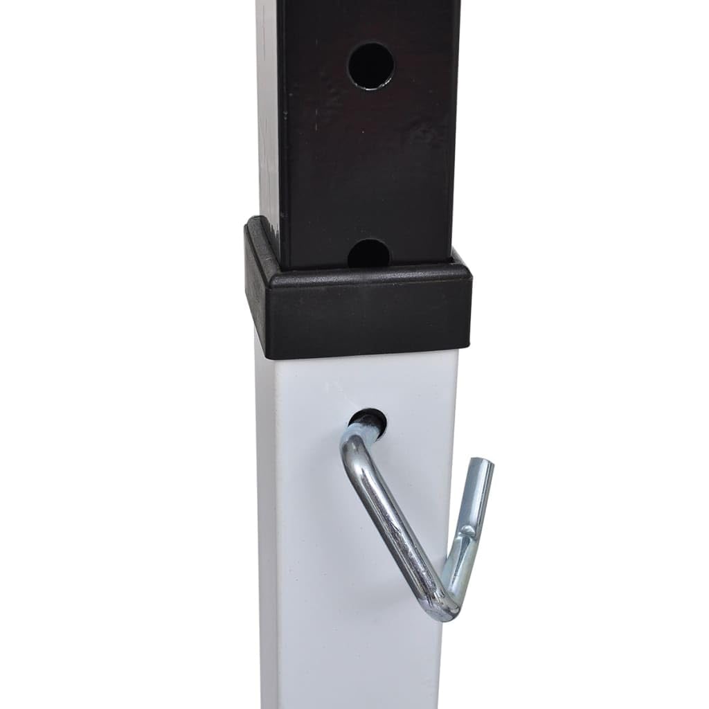 Robusto supporto bilanciere in acciaio per allenamento a casa, regolabile in altezza a 12 livelli, portata 80 kg, piedini antiscivolo, compatto e salvaspazio, peso netto 15,5 kg