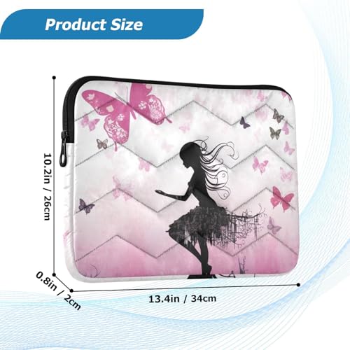 Funda para portátil Butterfly Girl 13-14 pulgadas impermeable miniatura 3