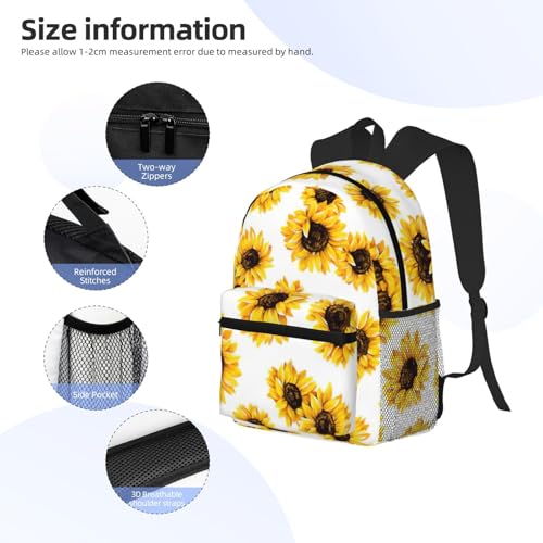 Sac à dos de voyage classique tournesol imperméable université