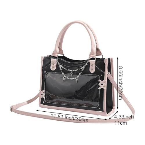 Ita bag transparent Y2K à double compartiment pour déco DIY