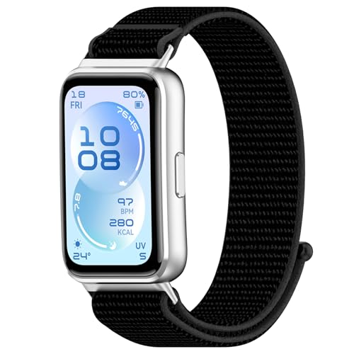[LICHIFIT] for HUAWEI Band 11/11 NFC/11Pro/11pro NFC�p�o���h �x���g �ւ��o���h �i�C������ �ʋC�� �ϋv�� �X�|�[�c�o���h �A�N�Z�T���[�i�u���b�N�j