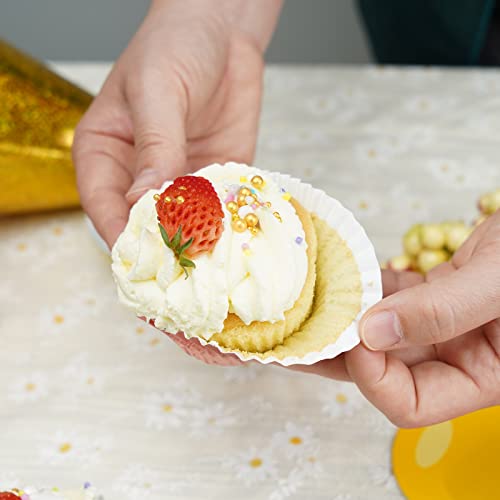 Decorwoo 200 Count Rose Gold Cupcake Liners, Paper Baking Cups, Standard Size Foil Muffin Wrappers (200, Rose Gold) #TOP3