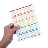 SWOOMEY 100 Sztuk Szt Samoprzylepnych Kolorowych Etykiet Żywność Do Zamrażarki Wodoodporne Odporne Ścieranie Naklejki Do Organizacji i Oznaczania Dat Przydatności Kuchni Lodówce i Spiżarni