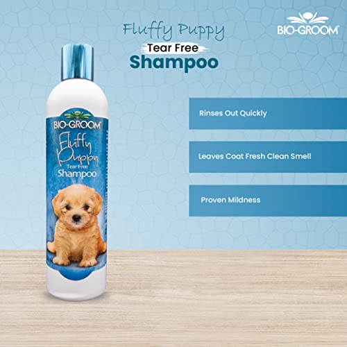 Image of Bio-Groom Fluffy Puppy Tear-Free Dog Shampoo for Sensitive Skin and Delicate Coats Free of Parabens and Artificial Thickeners Natural Cleansers Like Aloe Vera, Lavender Fragrance, 355 Milliliter | Bio-Groom Fluffy Puppy Shampoo