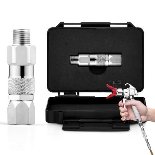 360° Stainless Steel Paint Sprayer Hose Swivel (1 Pack)