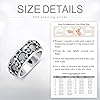 925 Sterling Silver Gothic Skull Ring Skeleton Vintage Retro Goth Cool Punk Biker Ring Fashion Jewelry Gift for Men Women-US10 #5