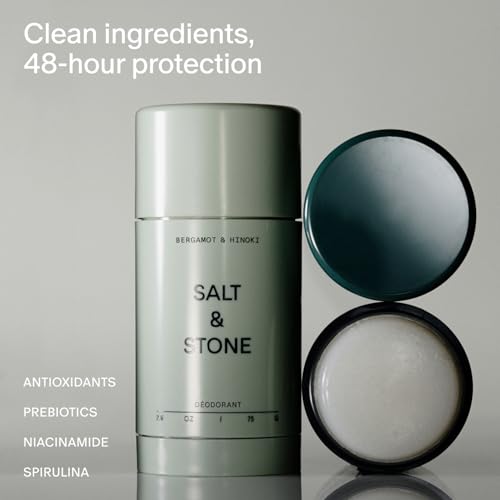SALT & STONE Aluminum Free Deodorant | Extra Strength 48 Hour Protection for Women & Men | Made with Seaweed Extracts, Shea Butter & Prebiotics - Image 3