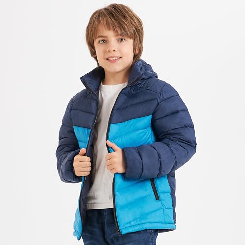 Image of Boys Girls Toddlers Lightweight Hooded Puffer Jacket Kids Winter Coat Warm Comfy Outerwear