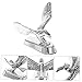SUPVOX Front Decor 3D Eagle Hood Ornament Zinc Alloy Motorcycle Badge 3.62X2.75X2.48 Inch Car Exterior Accessory