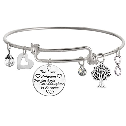 Image of The Love between Grandmother and Granddaughter is Forever Bracelet
