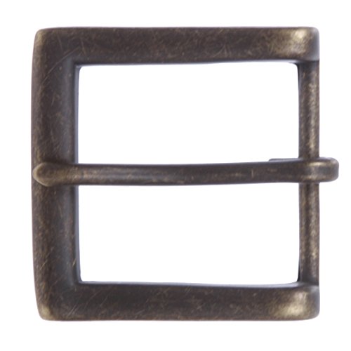 1 3/4 Inch Nickel Free Square Belt Buckle Antique Brass