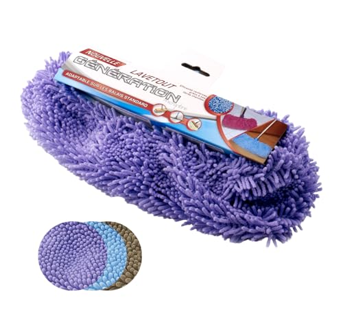 VENTEO Chiffon microfibre Balai Serpillère | Serpillière Ultra Absorbante Réutilisable | Compatible Balai Standard | Lavable Machine | Nettoyage Lavage Sol Parquet Carrelage Cuisine Salle de Bain
