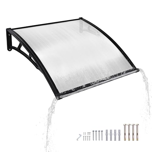 Yescom 40'x40' Door Window Awning Whole One-piece Polycarbonate Anti-UV30+ Cover Front Door...