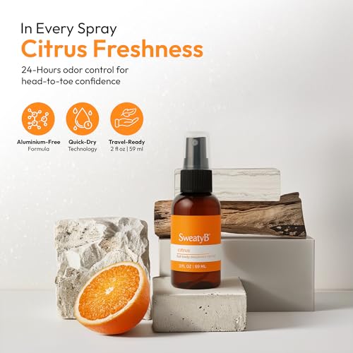 Desodorante en spray SweatyB tamaño viaje 2 Oz miniatura 2