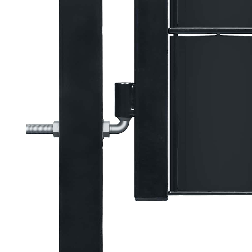 Portal de valla acero y PVC 100 x 100 cm Antracite