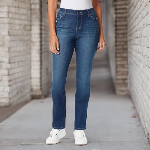 Bandolino Women's Mandie Signature Fit High Rise Straight Jean, Barcelona, 16 Short4