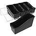 Storex Large Book Bins, Set of 5, Metal Shelf Rack Included, Black