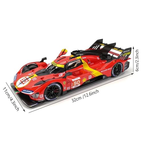 Modelo de coche Ferrari 499P 1:18 de aleación y lujo miniatura 5