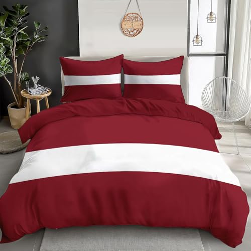 Couette duvet 3D drapeau letton avec fermeture éclair pratique