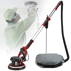 Elektrische Gipsplaatschuurmachine,Opvouwbare Wandschuurmachine 1250w,Met Automatisch Stofzuigsysteem,5 Variabele…