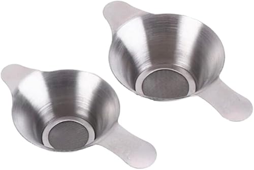 Paquete de 2 coladores de té de acero inoxidable, mini infusor de malla fina para colar tés, harina, especias, hierbas de azúcar (2 tamaños