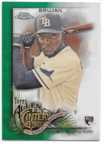 Vidal Brujan 2022 Topps Allen and Ginter Chrome Green Refractors 80/99 Rookie Card 177