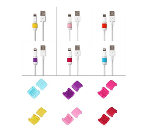 24pcs IFfree Lightning Charger Cable Saver Protector for Apple iPhone Laptop MacBook Charge Cable Saver and Fixer Charge Cable Saver and Fixer Charger,Charge,Lightning,Lightning Cable,Cable Protector
