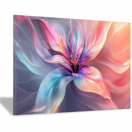 Décoration Murale Léopard sur Toile de Qualité Supérieure Modèle Horizontal Encadré 60x90cm