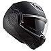 LS2 Helmets Advant Modular Helmet with Integrated Cardo 4X Bluetooth (Noir Matte Black - Large)