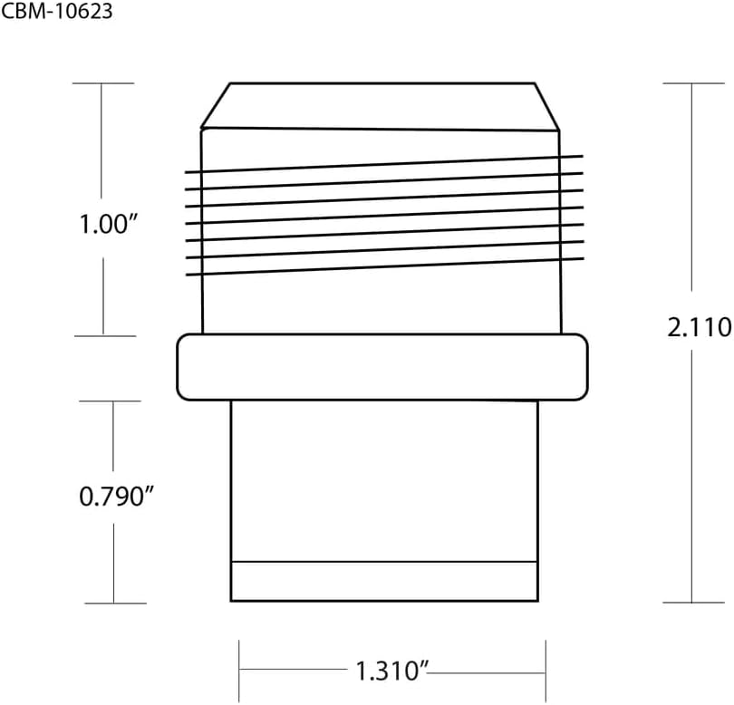 LS1/LS2/LS3/LS7 BILLET AFTERMARKET TOP WATER PUMP FITTING | -20AN SHORT