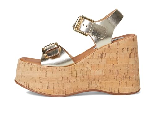 Steve Madden Womens RIVE04S1 Buckle Leather Wedge Heels4