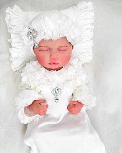 Bow Dream Newborn Girl Gown Baby Girl Baby Gift 2 Piece Set Pink Newborn Romper Coming Home Outfit White3