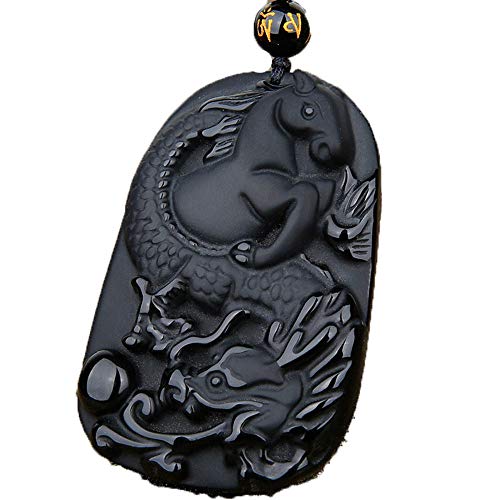 Amulette en obsidienne noire et jade pour votre équilibre quotidien