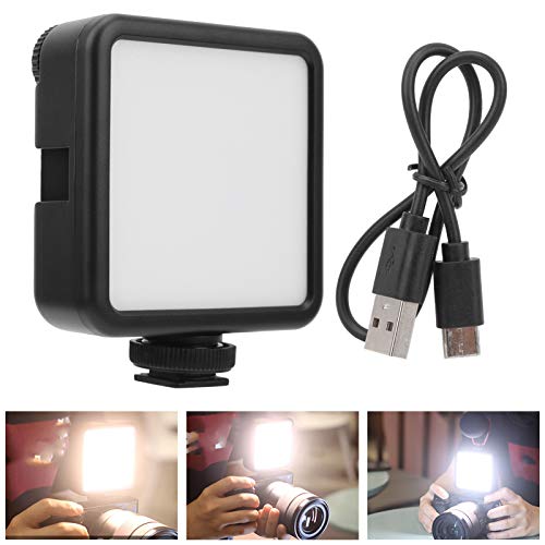 Image of Portable Double Color Temperature Fill Light 3200 5600K 850Lm Dimmable Cordless Video Lamp Black ABS Photography Illumination Equipment for Tripod Mirrorless Camera