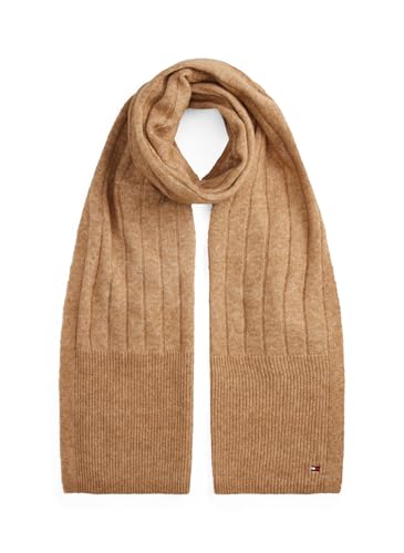 Th Flag Fluffy Scarf Tommy Hilfiger bufanda suave de mujer y hombre en Safari Canvas