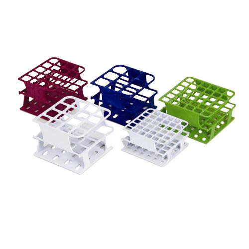 Heathrow HS27502B OneRack Test Tube Rack, Half POM, 16 mm, 36 Place, Blue (Pack of 8)