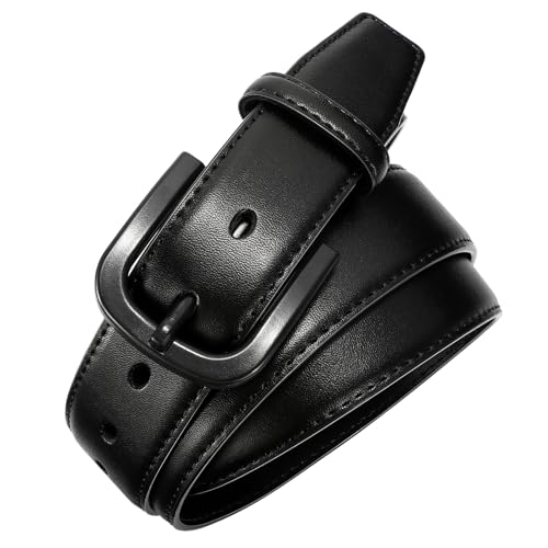 VONMELLI Men's TSA Metal-Free Jean Belt with Hypoallergenic Buckle Black L — view 6