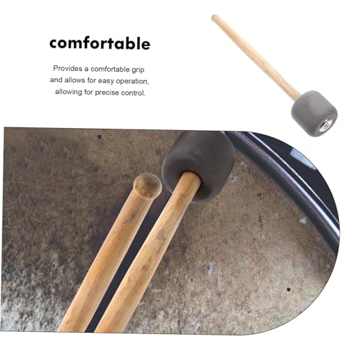 Baqueta de batería de madera con agarre ergonómico gris miniatura 2
